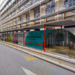 Transformer une palissade de chantier en média : ICADE à Lyon