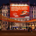 Affichage grand format Bellecour, campagne Trenitalia à Bellecour