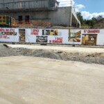 Palissade de chantier en toile publicitaire grand format pour le projet Hôtel Ibis Styles.